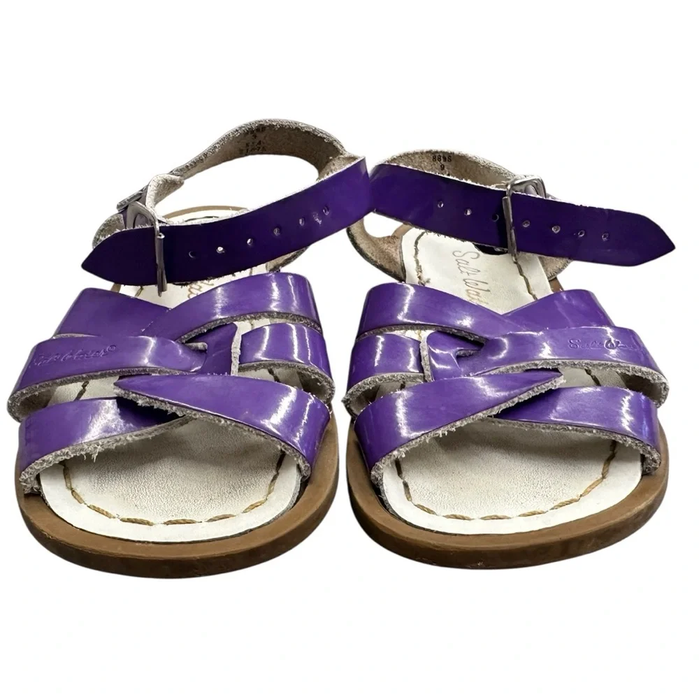 Salt Water Original Sandals Shiny Purple‎ Leather Toddler Size 9